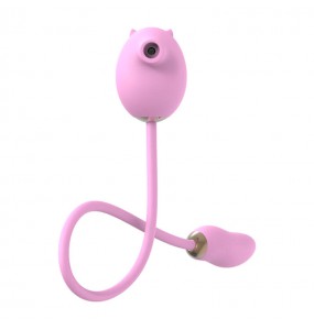 Cute Piggy Sucking Dual Motor Clitoral Vibrator (Chargeable - Pink)